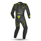 R Tech Rising Star 1PC Motorcycle Racing Leather Suit Black Yellow 