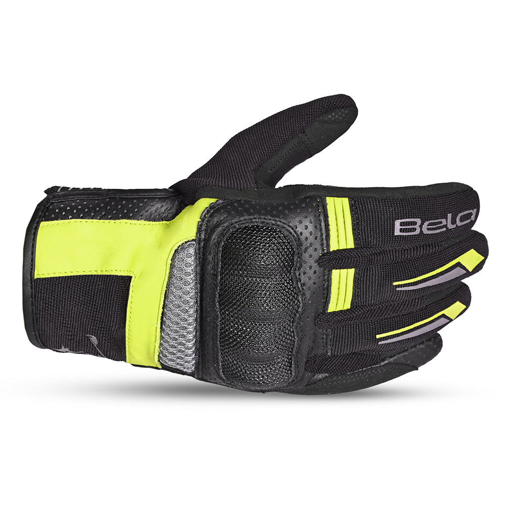 BELA Hero Air  - Summer Mesh Gloves - Black Gray Yellow Flouro 
