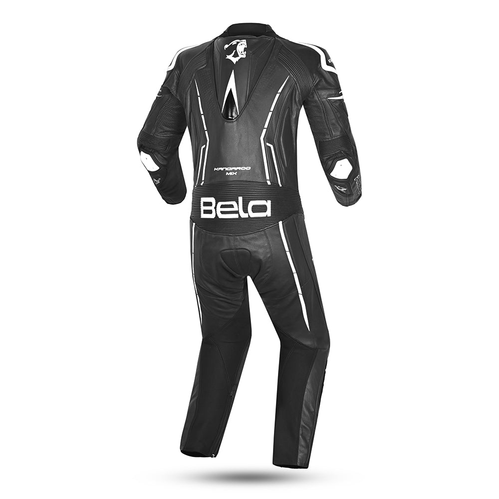 BELA Rocket Man Mix Kangaroo 1 PC Motorcycle Suit Black White 