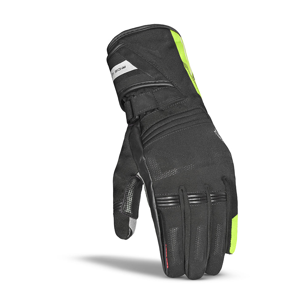 BELA Iglo Lady Winter Motorcycle Gloves Women Black Yellow Fluo 