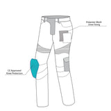 infographic sketch bela benton camouflage cargo textil pant front bottom view