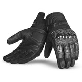 bela bomber motorbike gloves black
