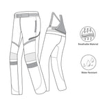 infoghraphic sketch bela calm digger winter textile pant black front side view