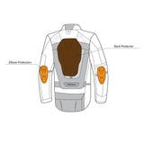 infographic sketch bela crossroad extreme wr the winter jacket ice-gray and black back side view