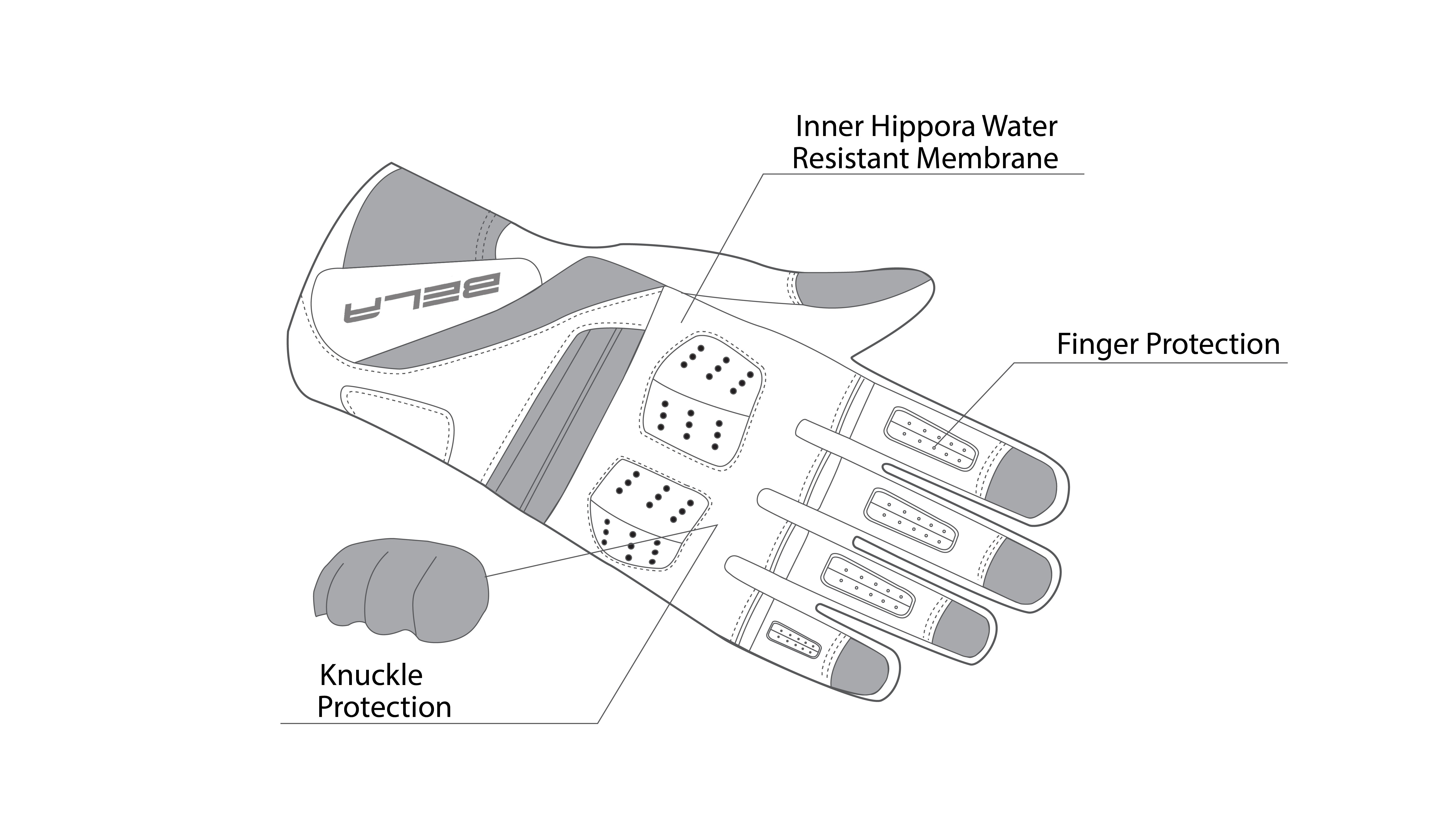 infographic sketch bela highway winter black and white gloves back side view