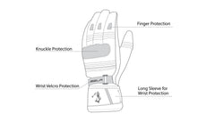 infographic sketch bela ice winter wp lady black and yellow flouro gloves back side view