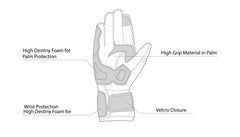 infographic sketch bela ice winter wp black and red gloves front side view