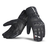 bela ice winter motorcycle leather gloves black grey