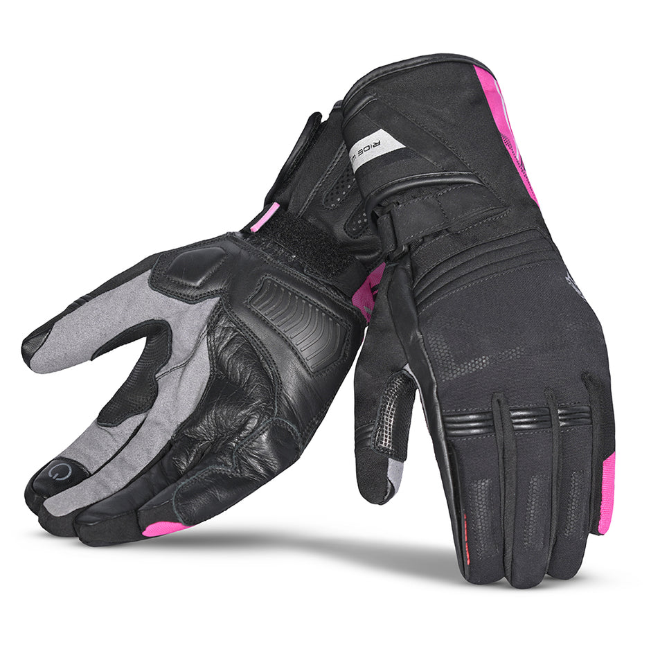 Motorcycle Gloves For Women Winter Short Warm Waterproof