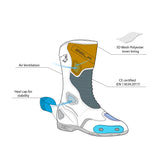 infographic sketch bela micro strip racing boots black and yellow flouro bottom view