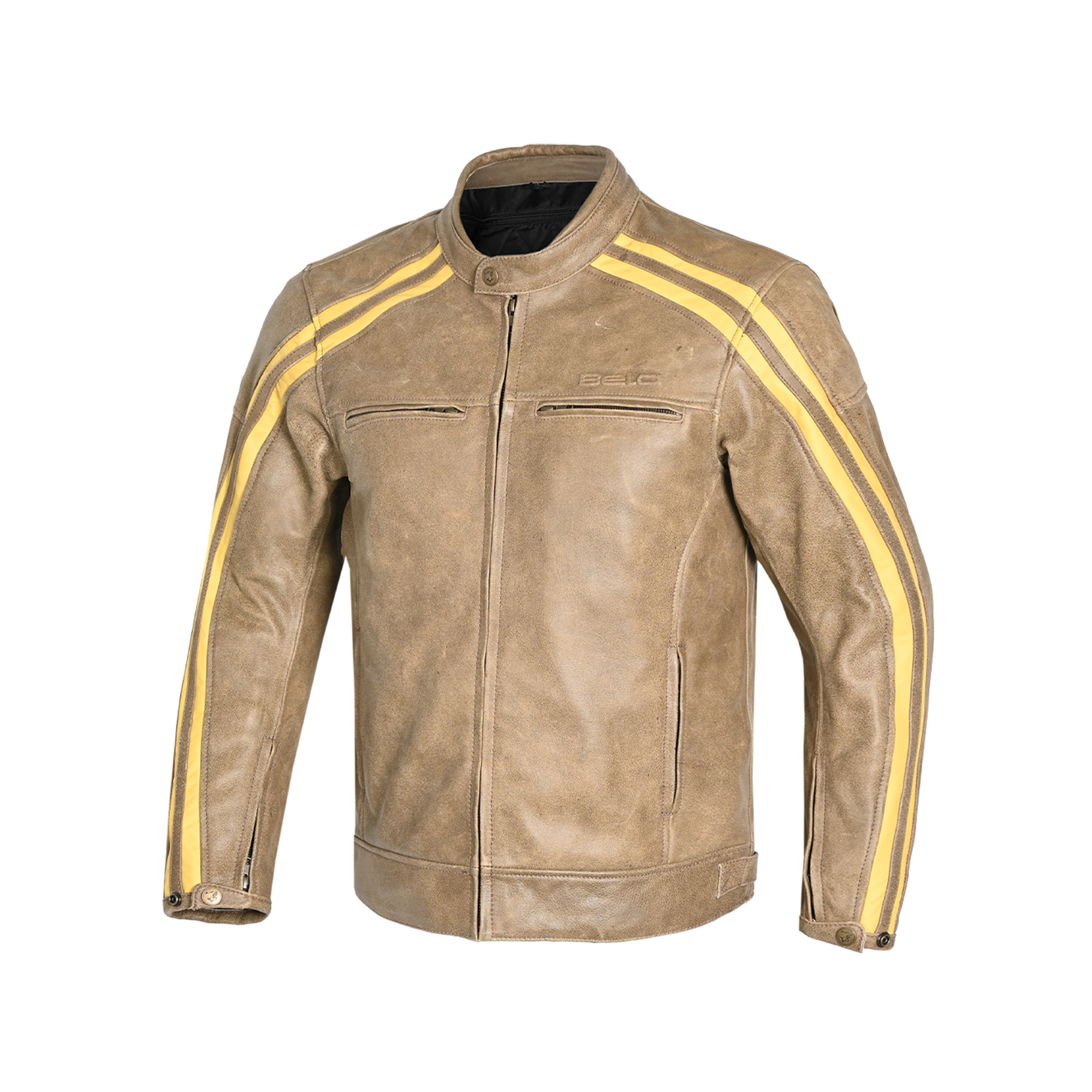 bela night hawk leather motorcycle jacket brown