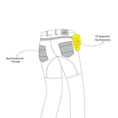 infographic sketch bela rocker denim jeans black back side view