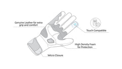 infographic sketch bela rocket long black, white and green gloves front side view