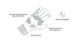 infographic sketch bela rocket long black gloves front side view