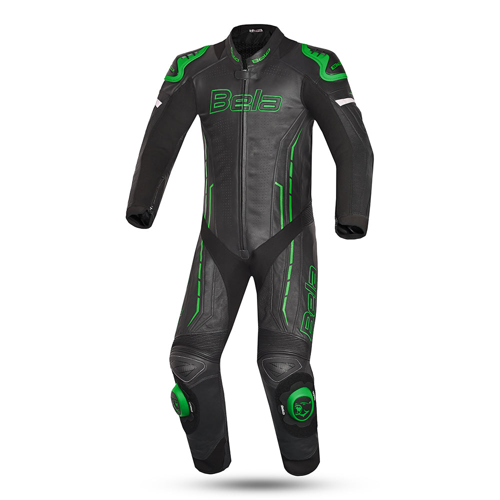 bela rocket man mix kangaroo 1 pc motorcycle racing suit black green