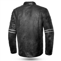 bela royal rider jacket black color riding jacket back side view