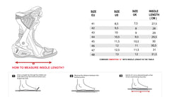 bela speedo 2.0 racing black and red boot size chart