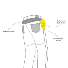 infographic sketch bela street lady denim jeans black back side view