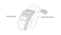 infographic sketch bela tracker black and gray gloves back side view