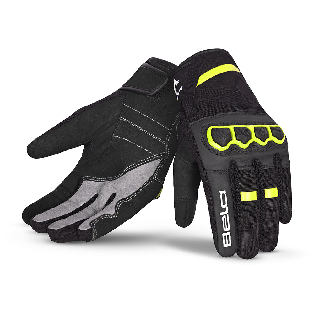 bela tracker motorbike gloves uk black 