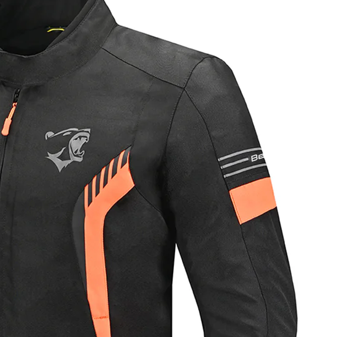 Bela Bradley  Motorcycle Textile Jacket Black Orange