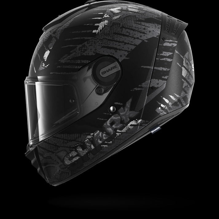 SHARK SPARTAN RS REPTAIA MOTORCYCLE HELMET MAT BLACK ANTHRA