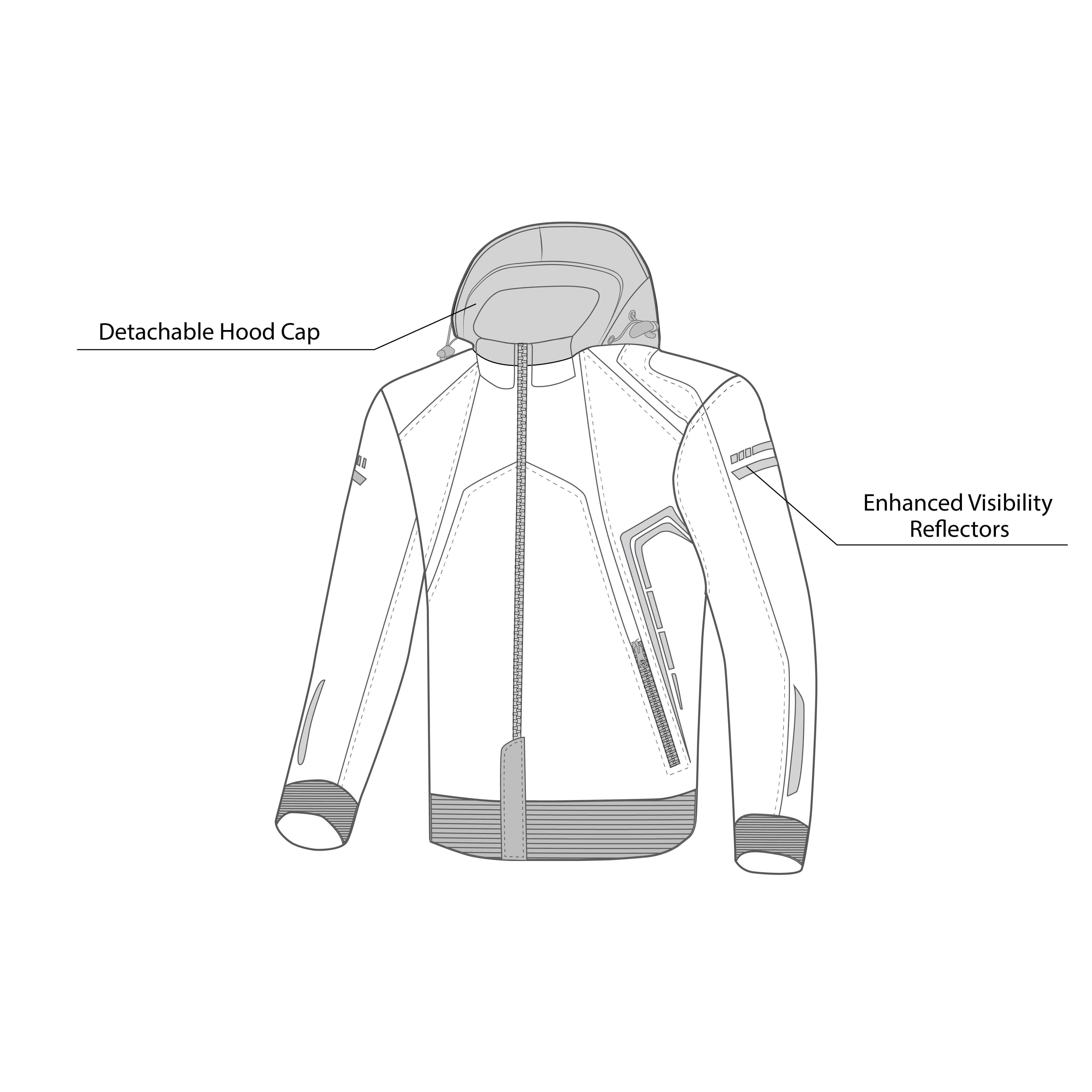 BELA Breeze Softshell Motorbike Riding Hoodie Black Yellow