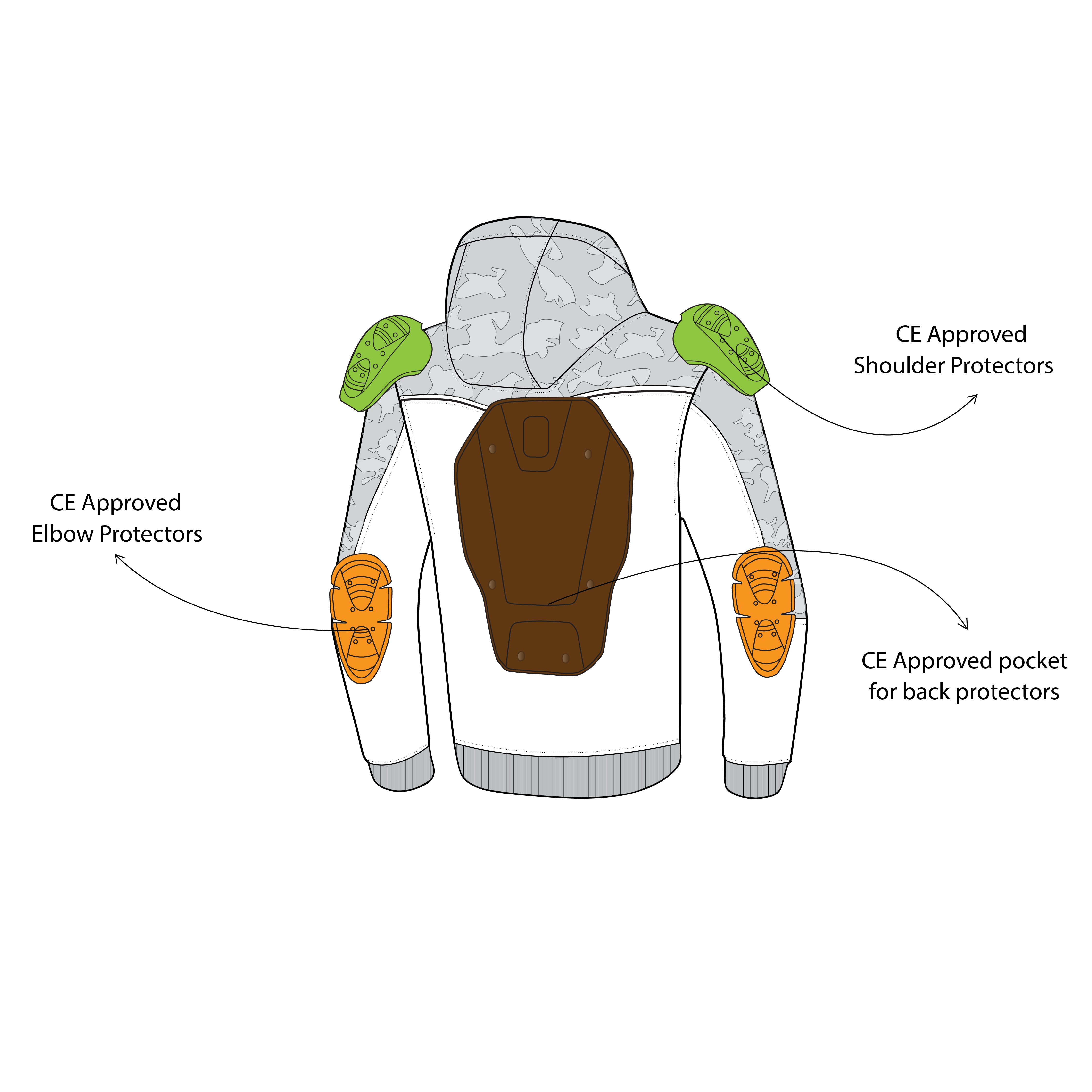 BELA Camo Rush Armour Wear Hoodie Black Olive Green