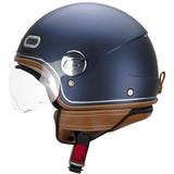 CGM 191V Pix Vintage Jet Motorcycle Helmet – Satin Blue/Silver Shaped