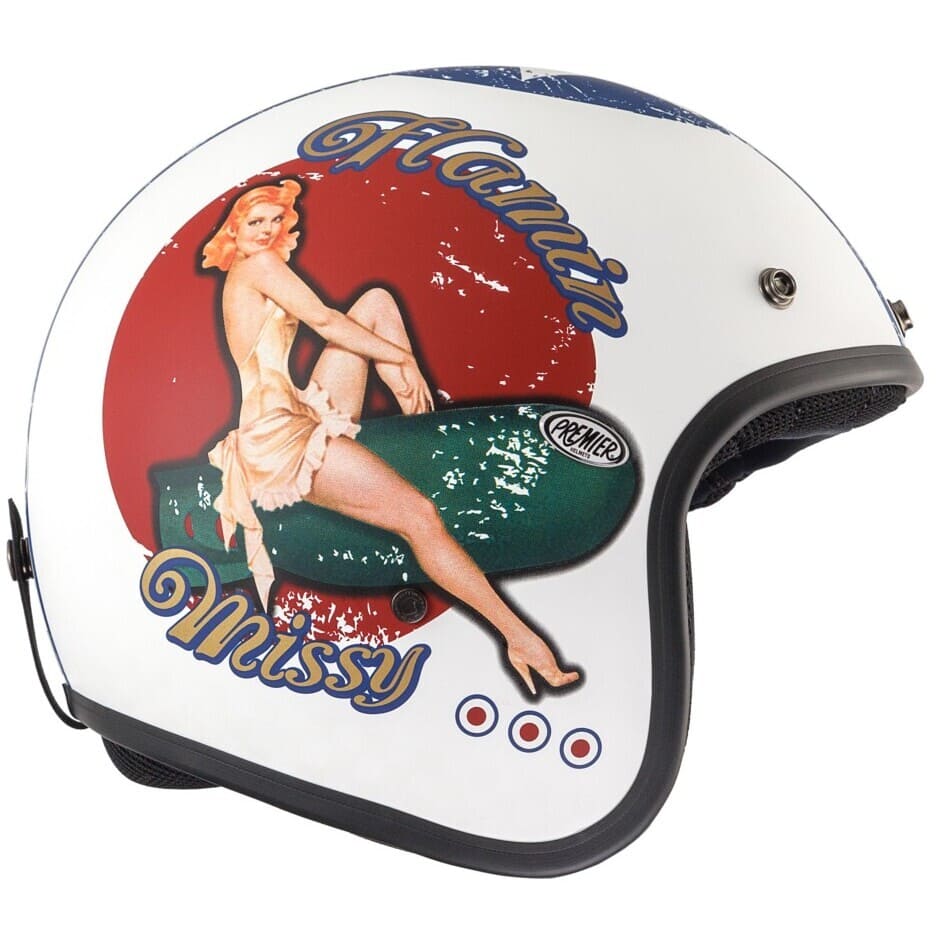 PREMIER CLASSIC PIN UP 8 BM Motocicleta Abierto Jet Casco