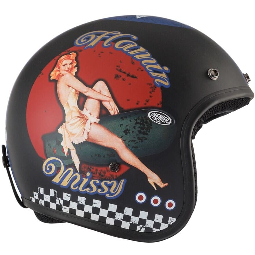 PREMIER CLASSIC PIN UP 9 BM Motocicleta Abierto Jet Casco