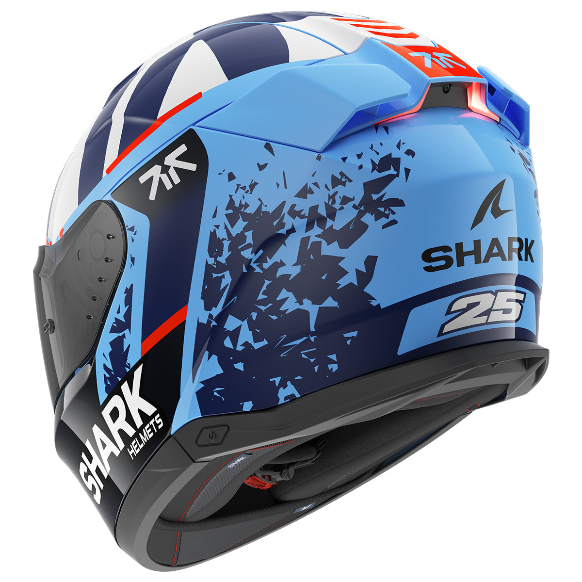 SHARK SKWAL i3 REPLICA RAUL FERNANDEZ MOTORCYCLE HELMET BLUE WHITE