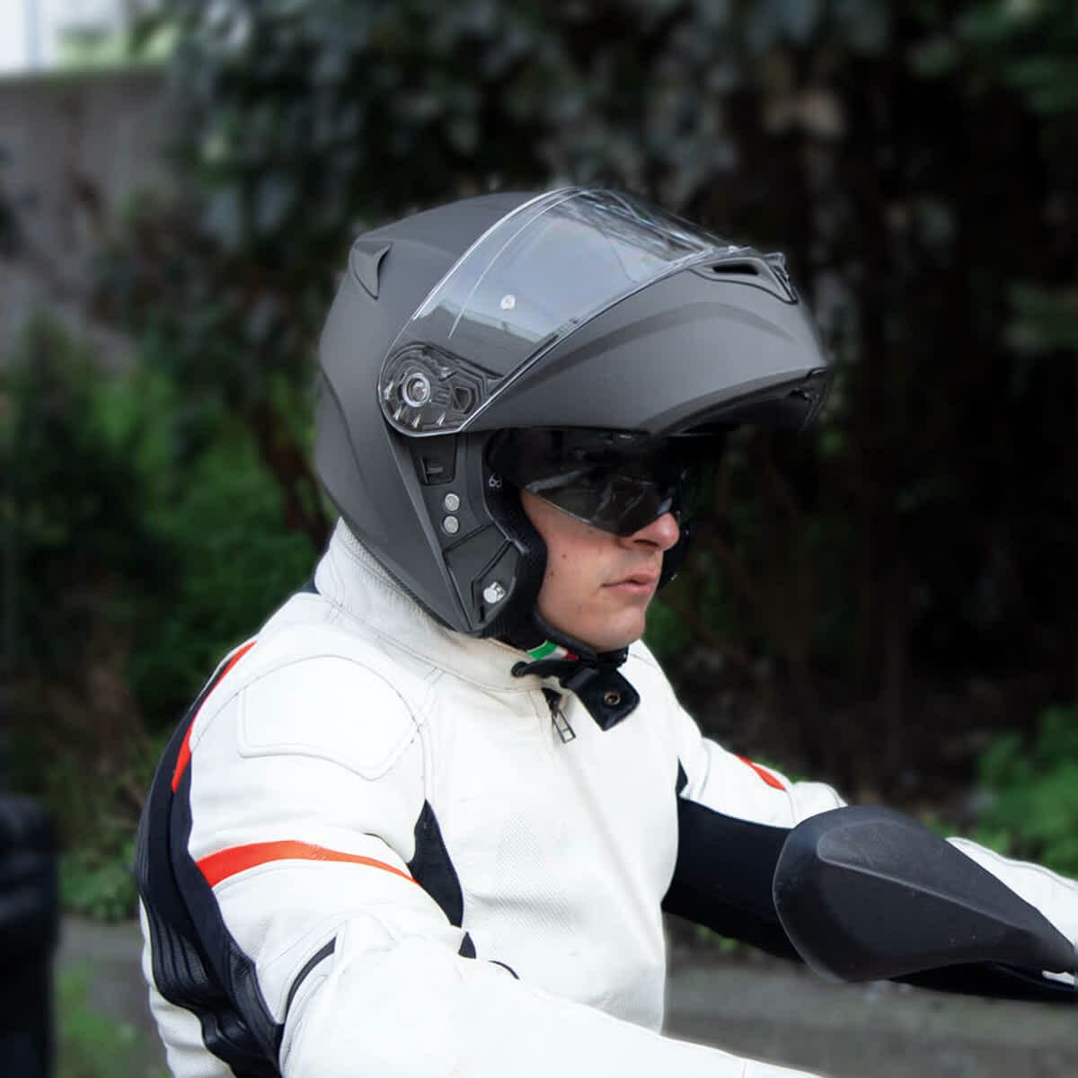 CGM 568A BER MONO MOTORCYCLE MODULAR HELMET GRAPHITE MATT