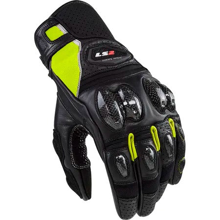 Ls2 Spark 2 Leather Man Gloves Black H-V 