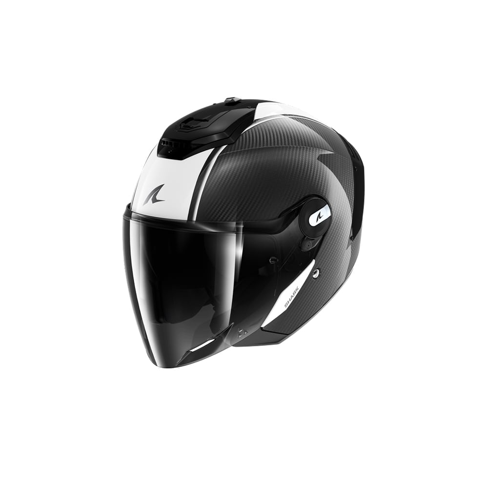 SHARK RS JET Carbon Motorcycle Open Face helmet Carbon White