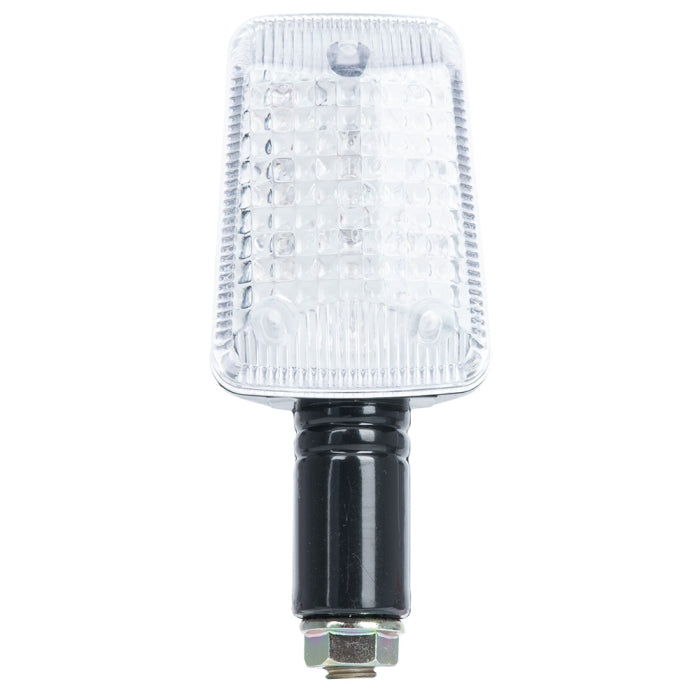 Oxford Rectangle Indicator Short Stem, Clear Lens, Black Finish 