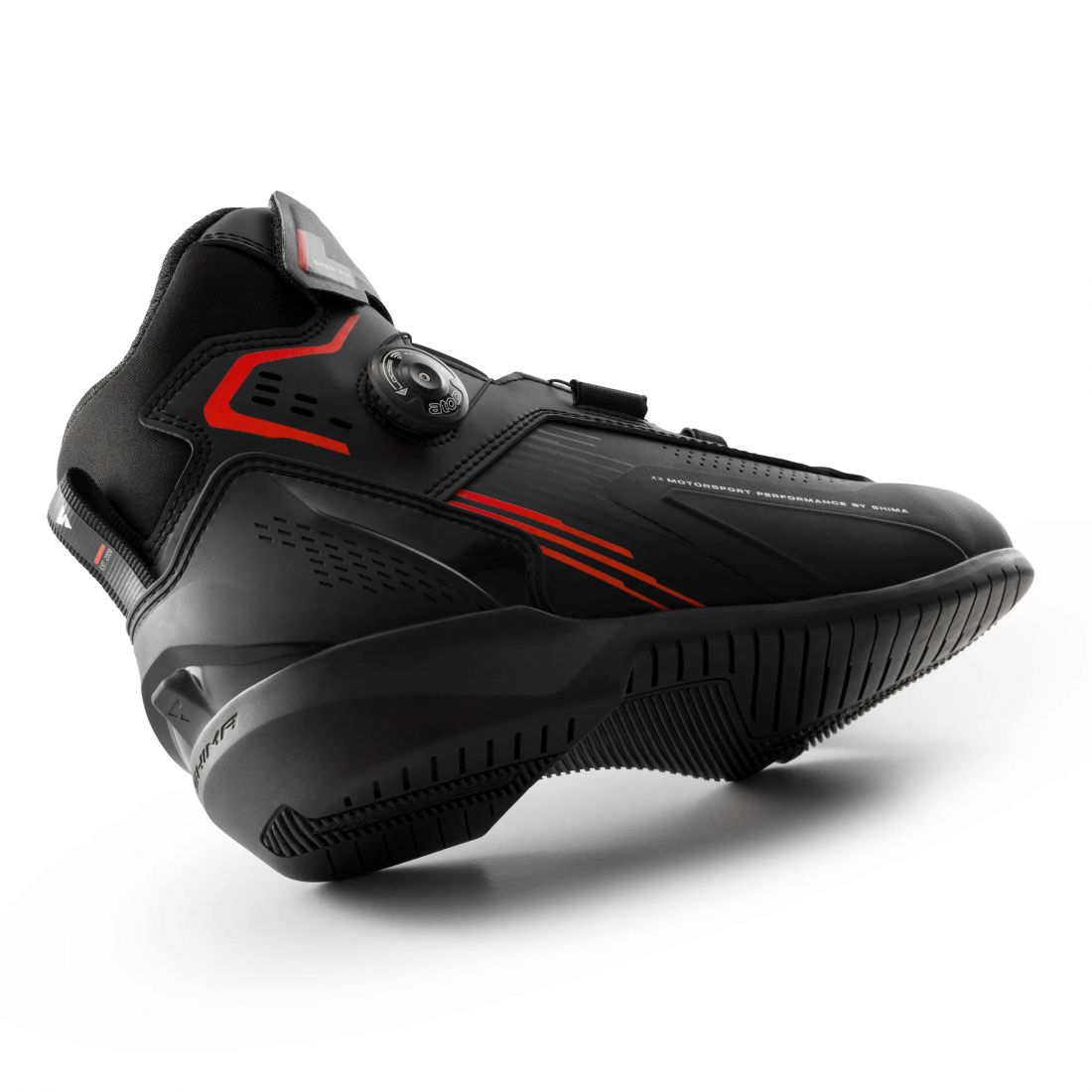 SHIMA ENZO AIR MEN MOTORCYCLE BOOTS BLACK RED