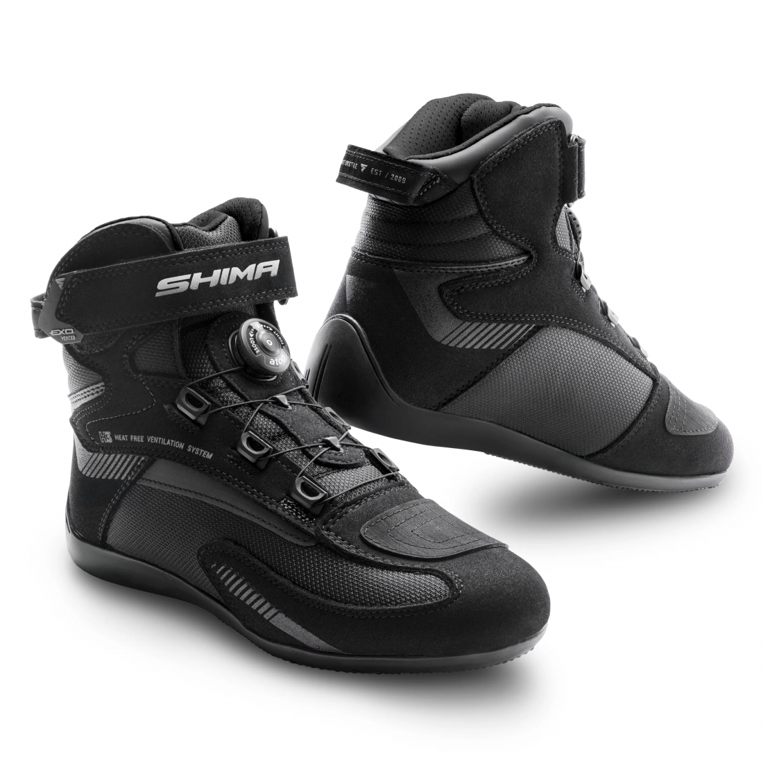 SHIMA EXO MEN MOTORCYCLE BOOTS BLACK BLACK