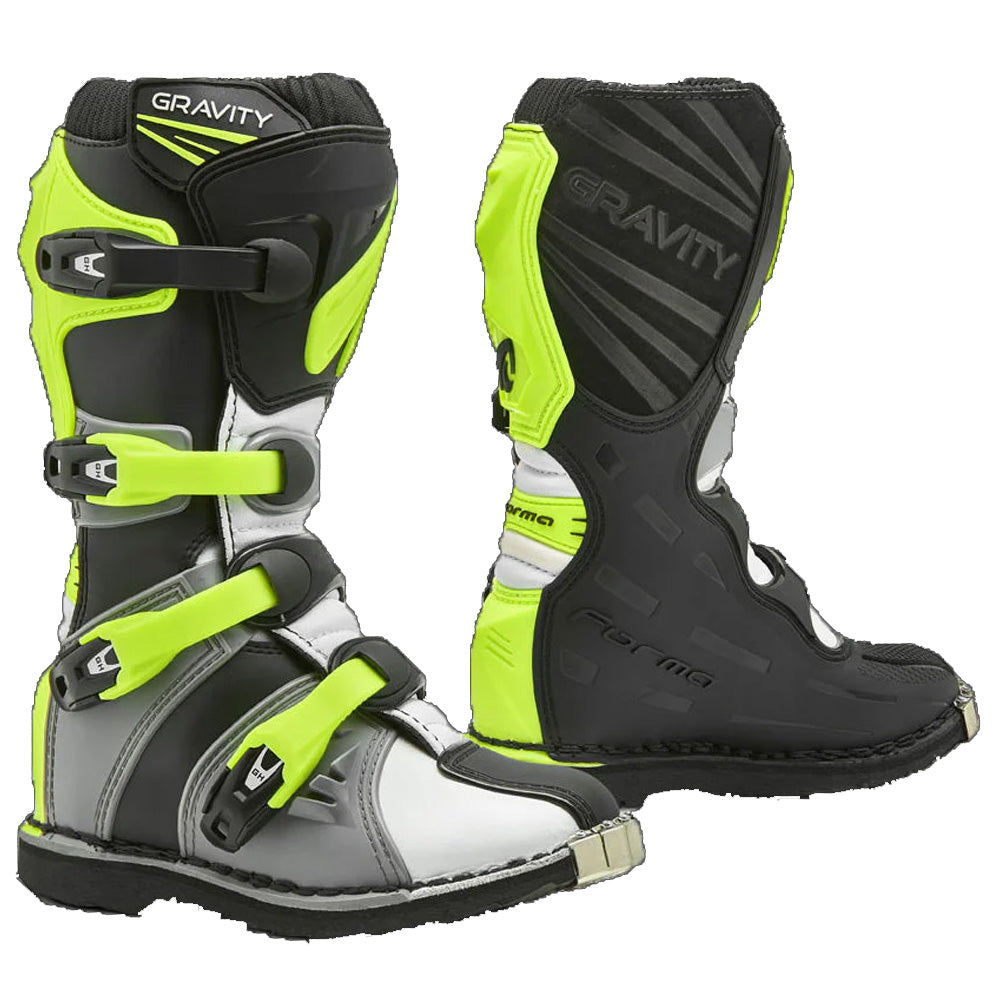 FORMA GRAVITY MOTOCROSS BOOTS WHITE YELLOW FLUO