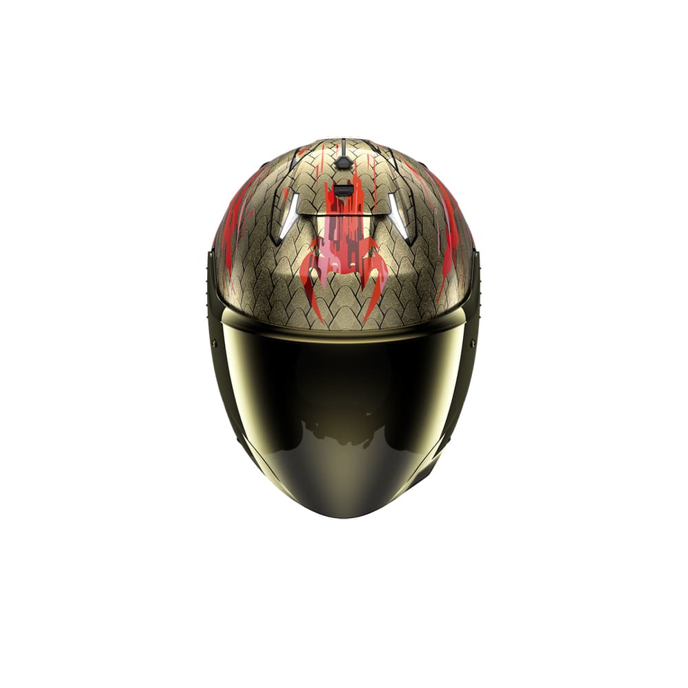 Shark SKWAL i3 JET Venum Casco Negro Rojo Dorado