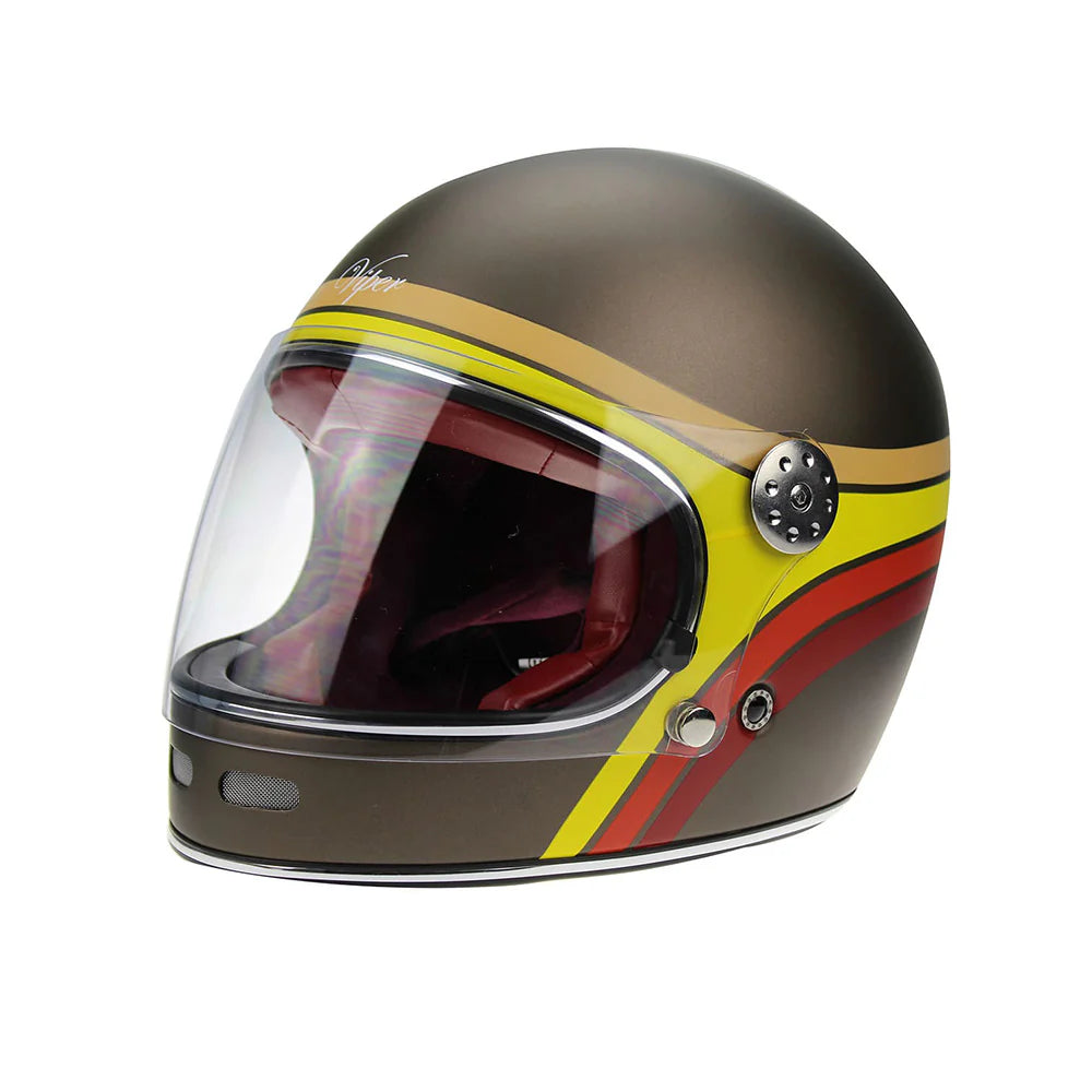 Viper F656 Vintage Style Motorcycle Full Face Helmet