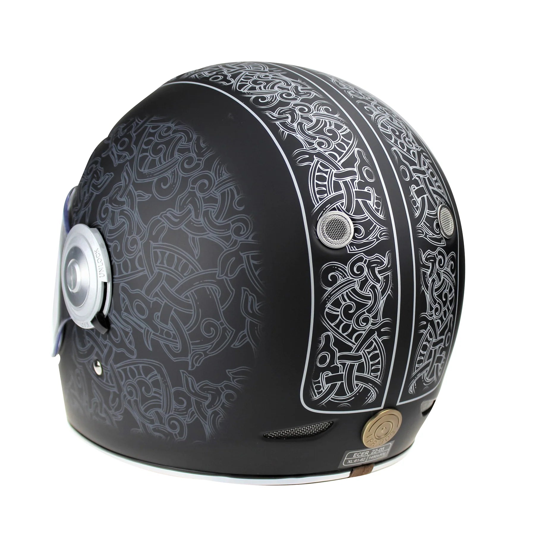 Viper F659 Retro Style Motorcycle Full Face Helmet