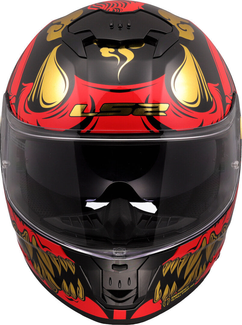 LS2 FF808 STREAM II DARKO MOTORCYCLE FULL FACE HELMET BLACK RED