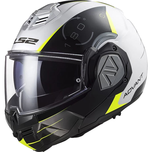 Ls2 Ff906 Advant Codex Modular Helmet White Black-06 