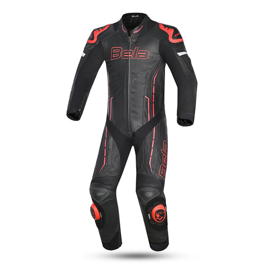 BELA Rocket Man Mix Kangaroo 1 PC Motorbike Racing Suit Black Red 