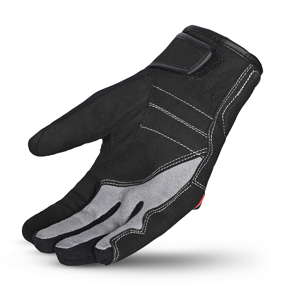 BELA Tracker Motorbike Gloves UK Black Red 