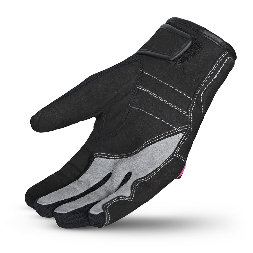 BELA Tracker Motorcycle Gloves UK Black Pink 