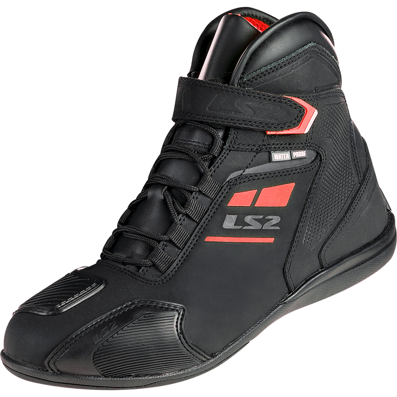 Ls2 Garra Man Boots Wp Black Red 