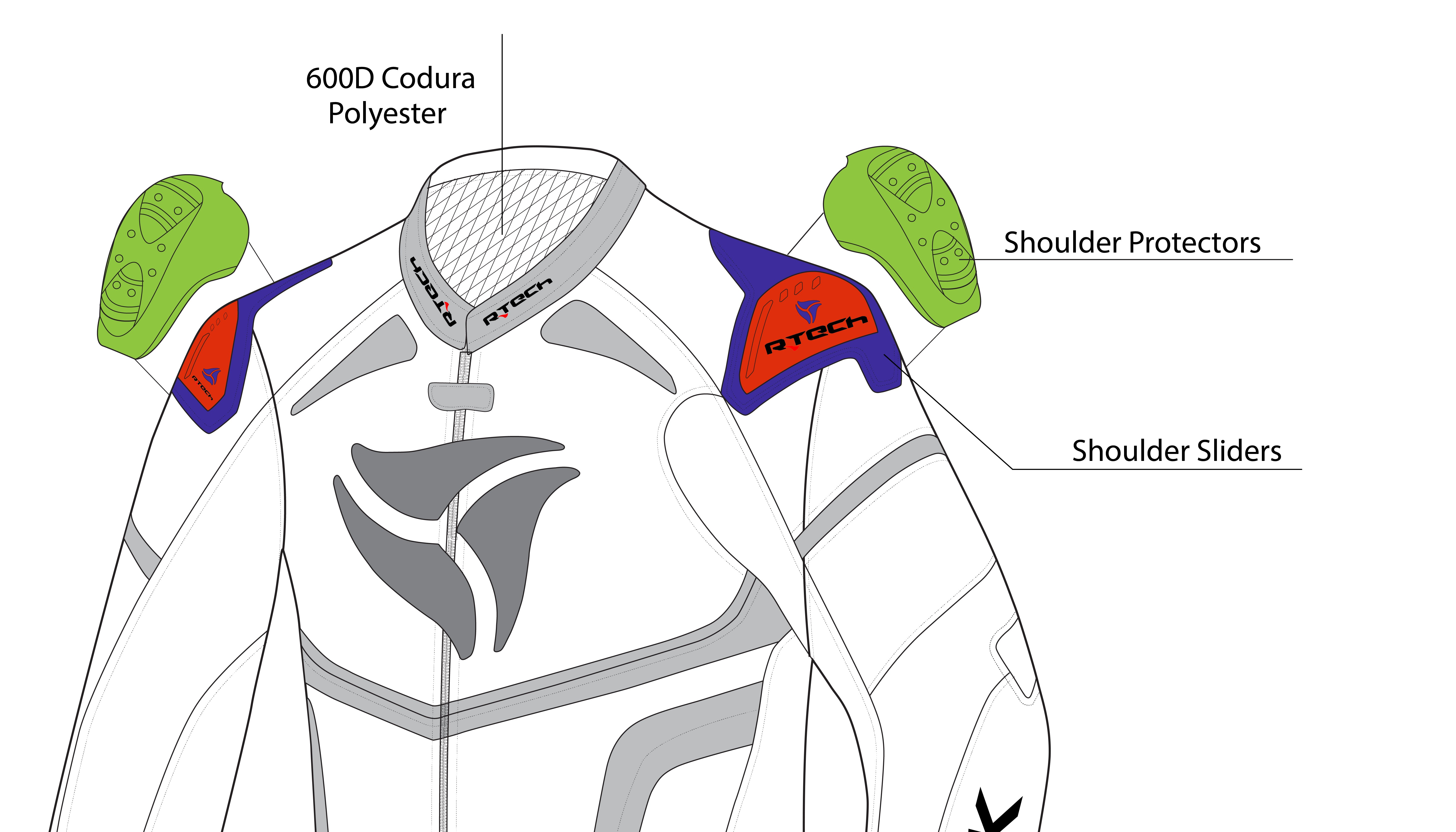 R Tech Hawk 1PC Motorcycle Racing Suit Black White Yellow