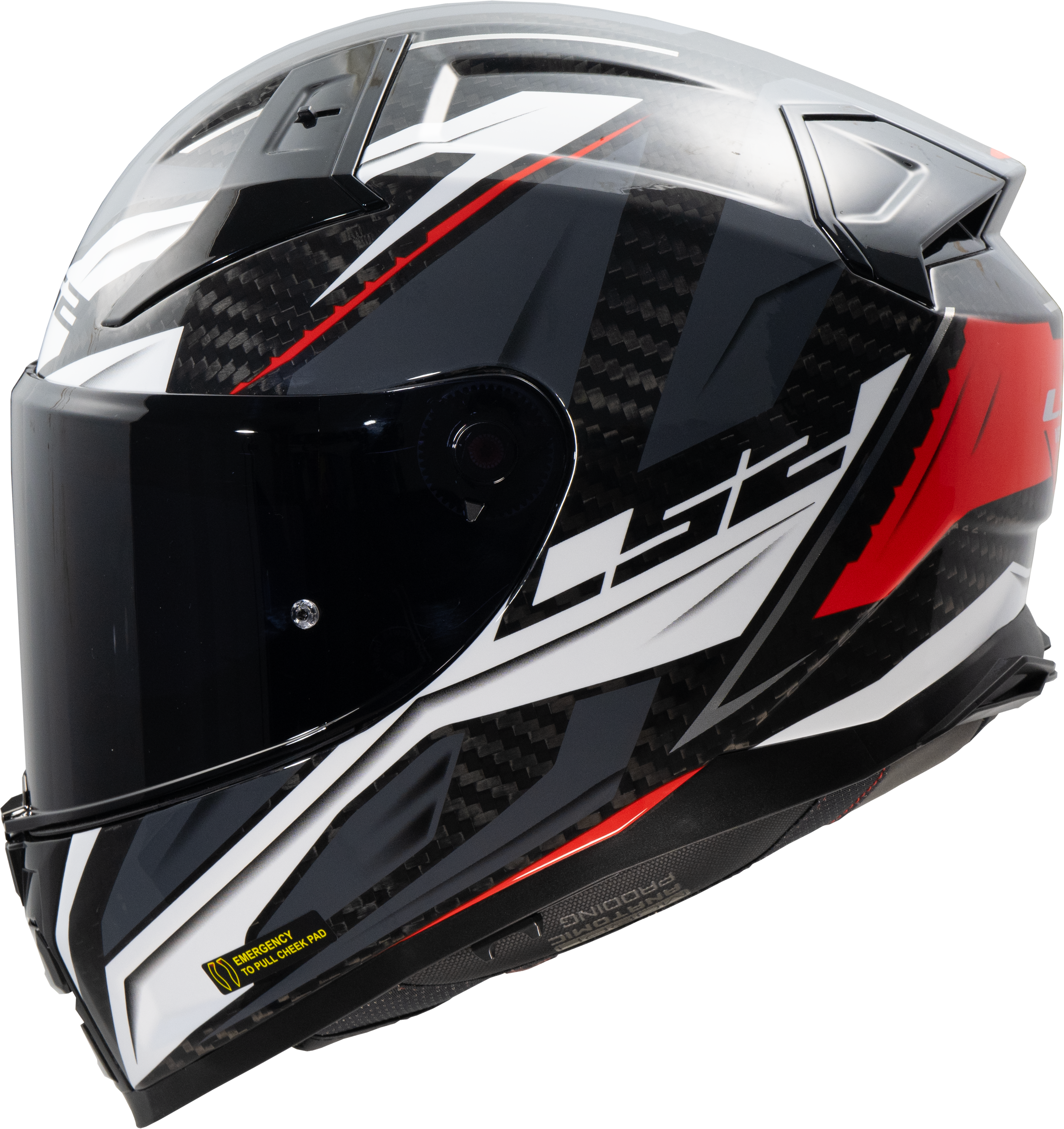 LS2 FF811 Vector II Full Face Motorcycle Helmet  Savage White Red Grey